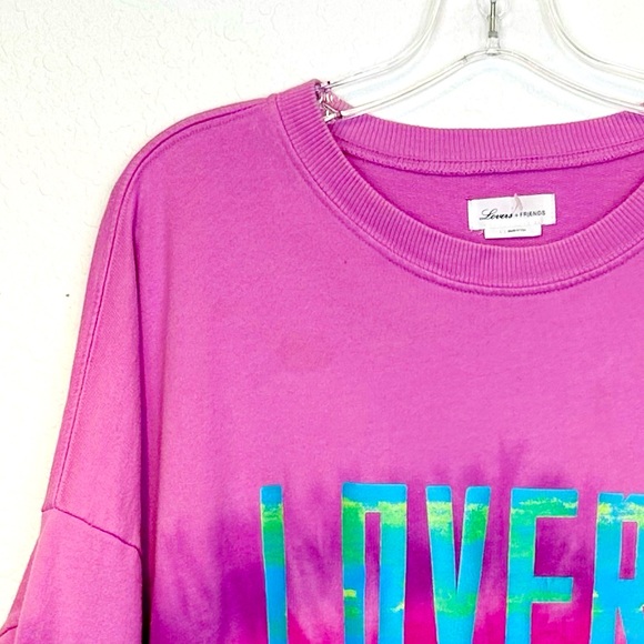 Lovers + Friends Revolve Lovers Bowery Oversized Sweatshirt Tie Dye Large - Picture 10 of 11